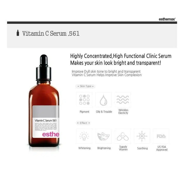 Sérum Visage à La Vitamine C Esthepro 561 - 100ml - K-Beauty - Éclat Et Anti-âge - Corée