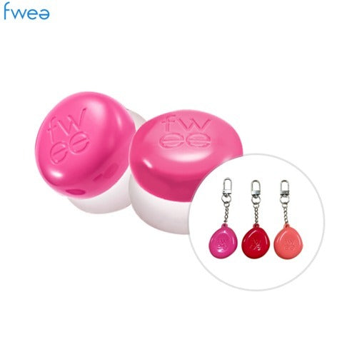 FWEE [Keyring Set] Lip & Cheek Blurry Pudding Pot + Pendant Keyring