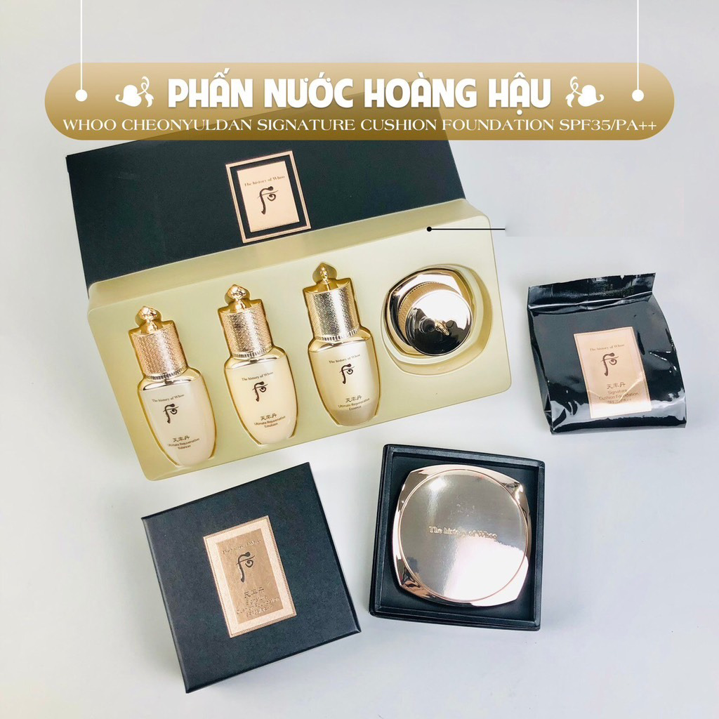 THE HISTORY OF WHOO Cheonyuldan Signature Cushion Foundation No.21 SPF35/PA++ Special Set