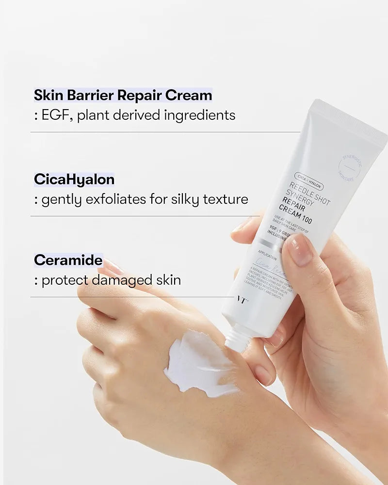 Reedle Shot Synergy Repair Cream 100, Skin Barrier Repair Cream with EGF, Ceramide, CicaHyalon, Korean SkinCare (1.69 oz. /50ml)