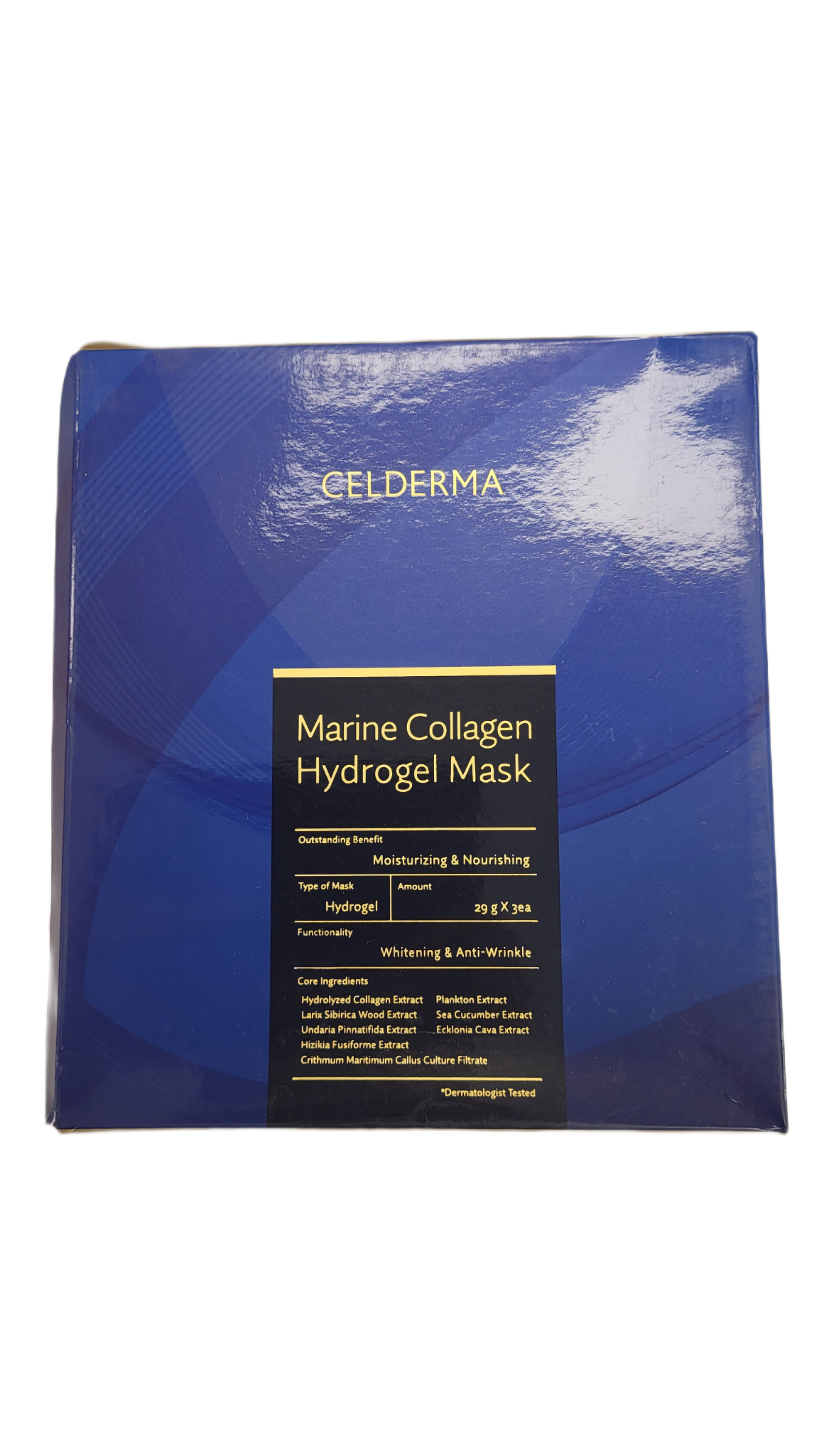 CELDERMA Marine Collagen Hydrogel Mask 3pc