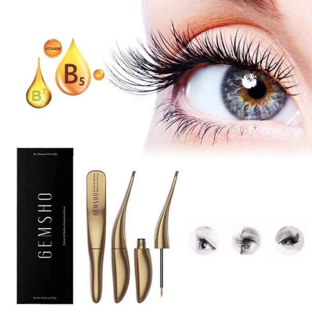 GEMSHO Eyelash & Eyebrow Enhancing 3ml