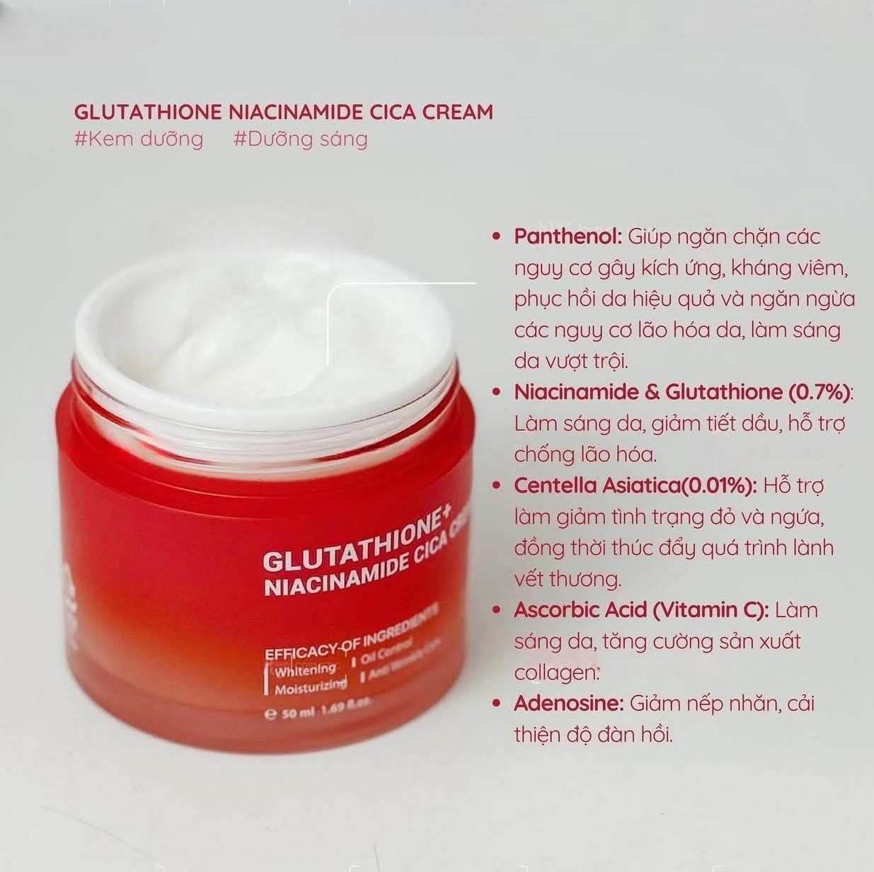 ANGEL'S LIQUID Glutathione+ Niacinamide Cica Cream 50ml