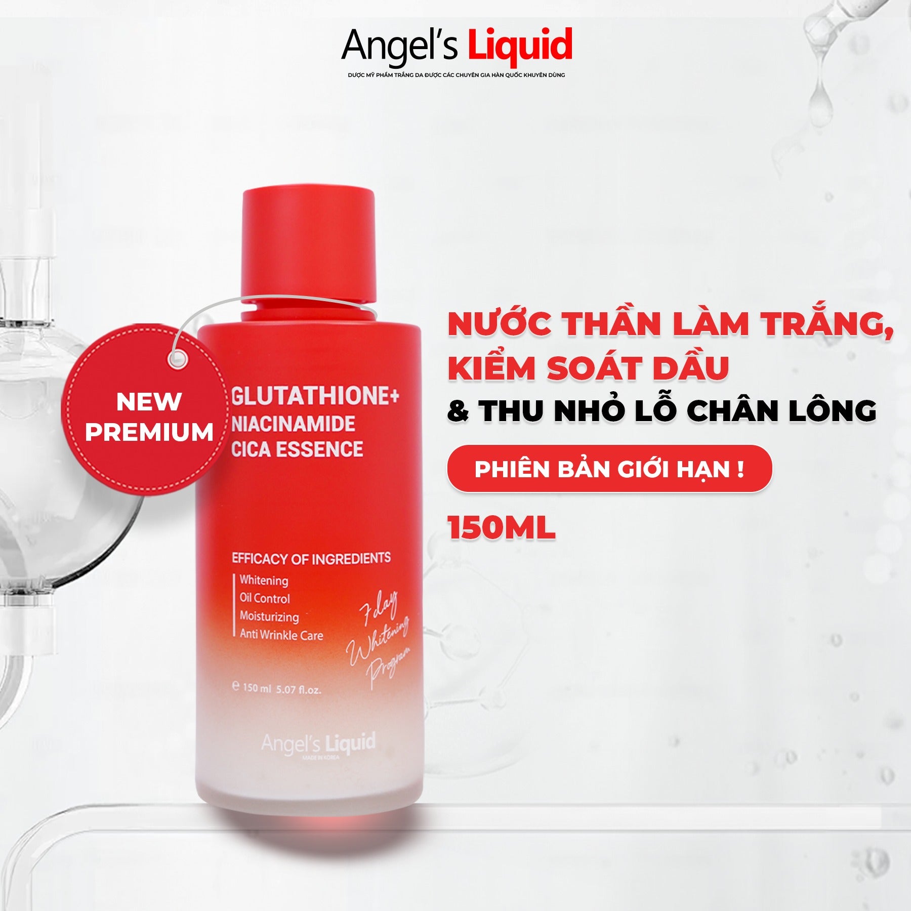 ANGEL'S LIQUID Glutathione+ Niacinamide Cica Essence 150ml Online in Australia | Kim Glowy ANGEL'S LIQUID Glutathione+ Niacinamide Cica Essence 150ml Online in Australia | Kim Glowy