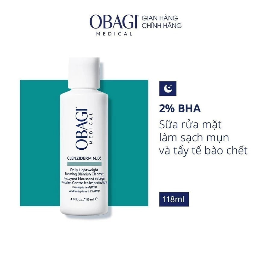 OBAGI Clenziderm MD Daily Lightweight Foaming Blemish Cleanser 118ml