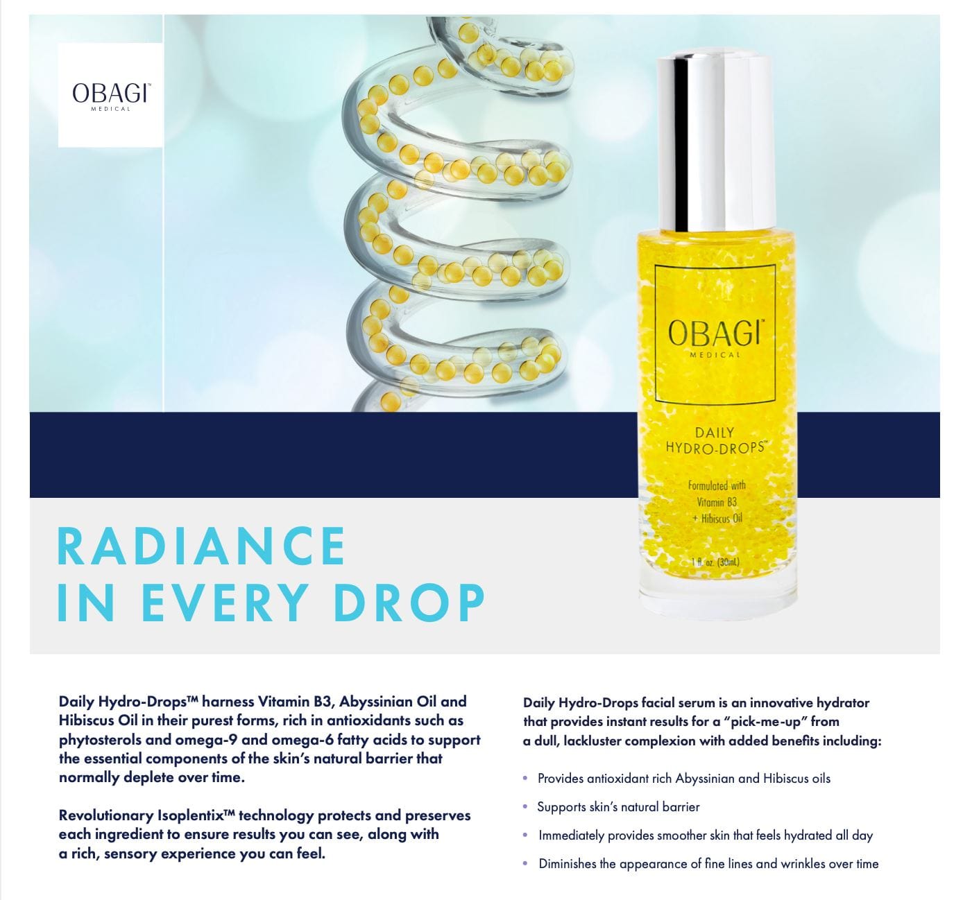 OBAGI Medical Daily Hydro-Drops Instantly Hydrating Facial Serum 30ml