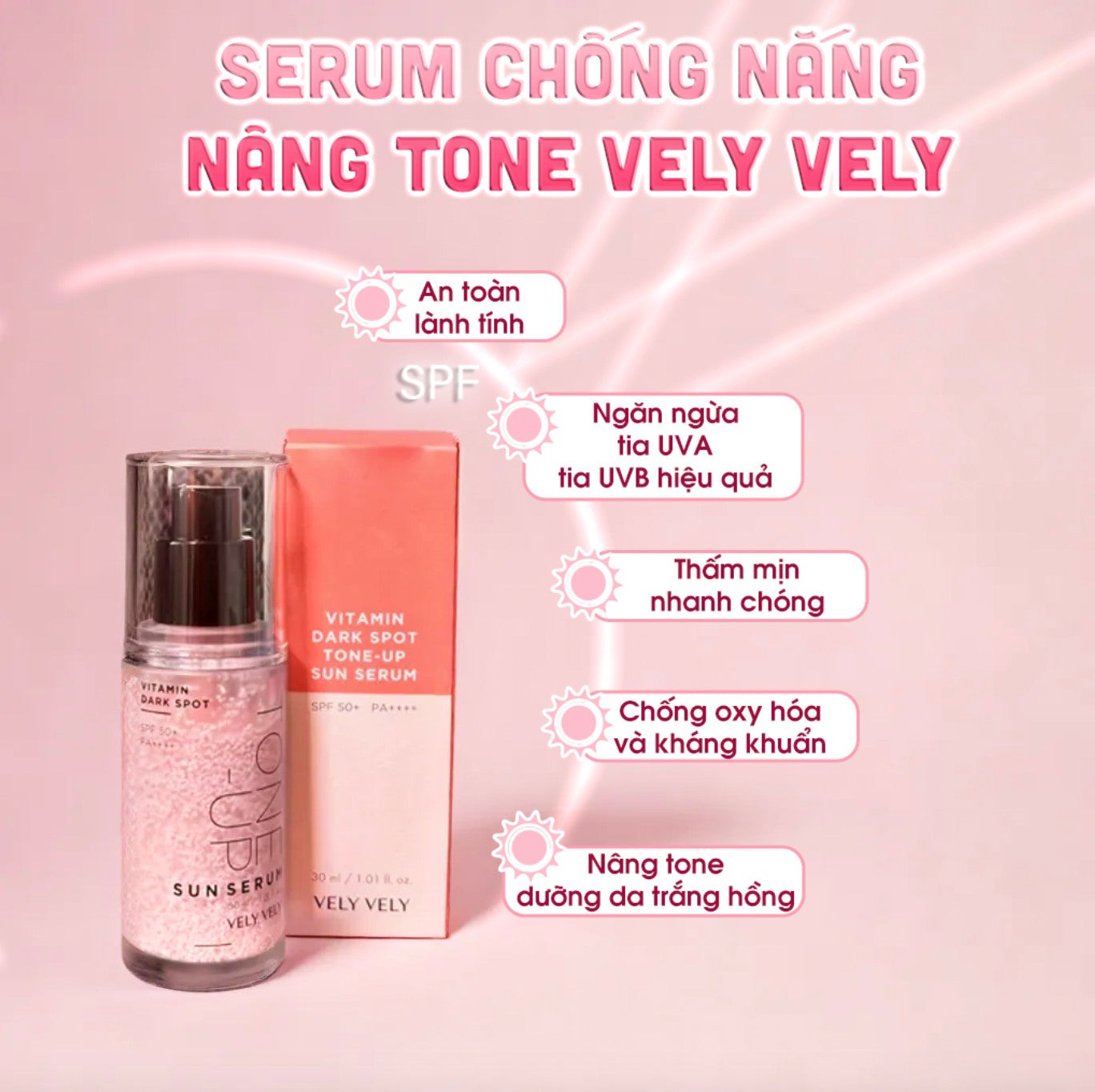 VELY VELY Vitamin Dark Spot Tone-up Sun Serum 30ml