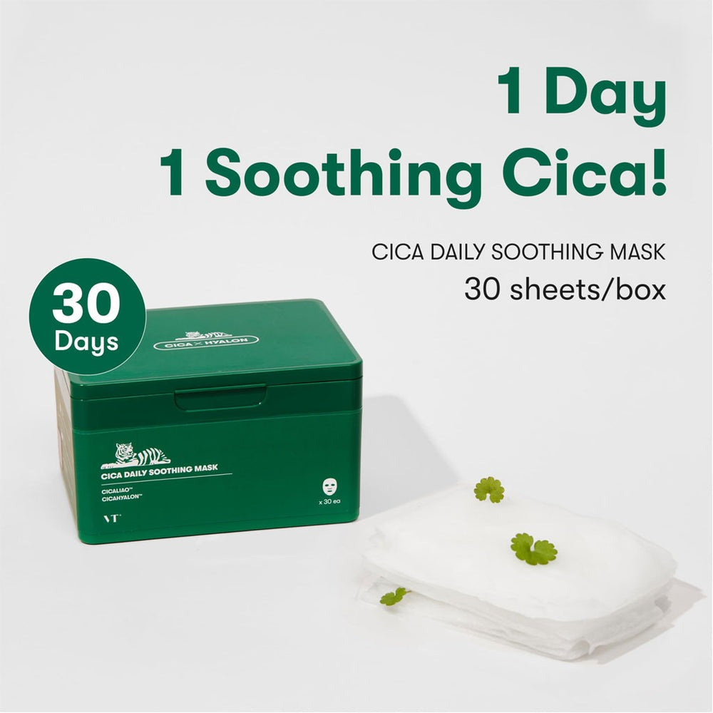 VT COSMETICS VT Cica Daily Soothing Mask - 30pcs