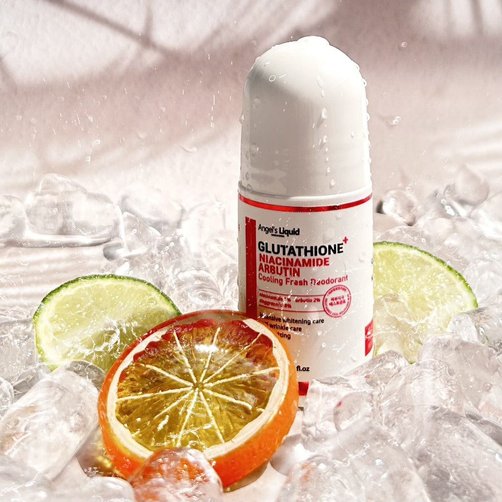 ANGEL'S LIQUID Glutathione + Niacinamide Arbutin Cooling Fresh Deodorant 60ml Online in Australia | Kim Glowy ANGEL'S LIQUID Glutathione + Niacinamide Arbutin Cooling Fresh Deodorant 60ml Online in Australia | Kim Glowy