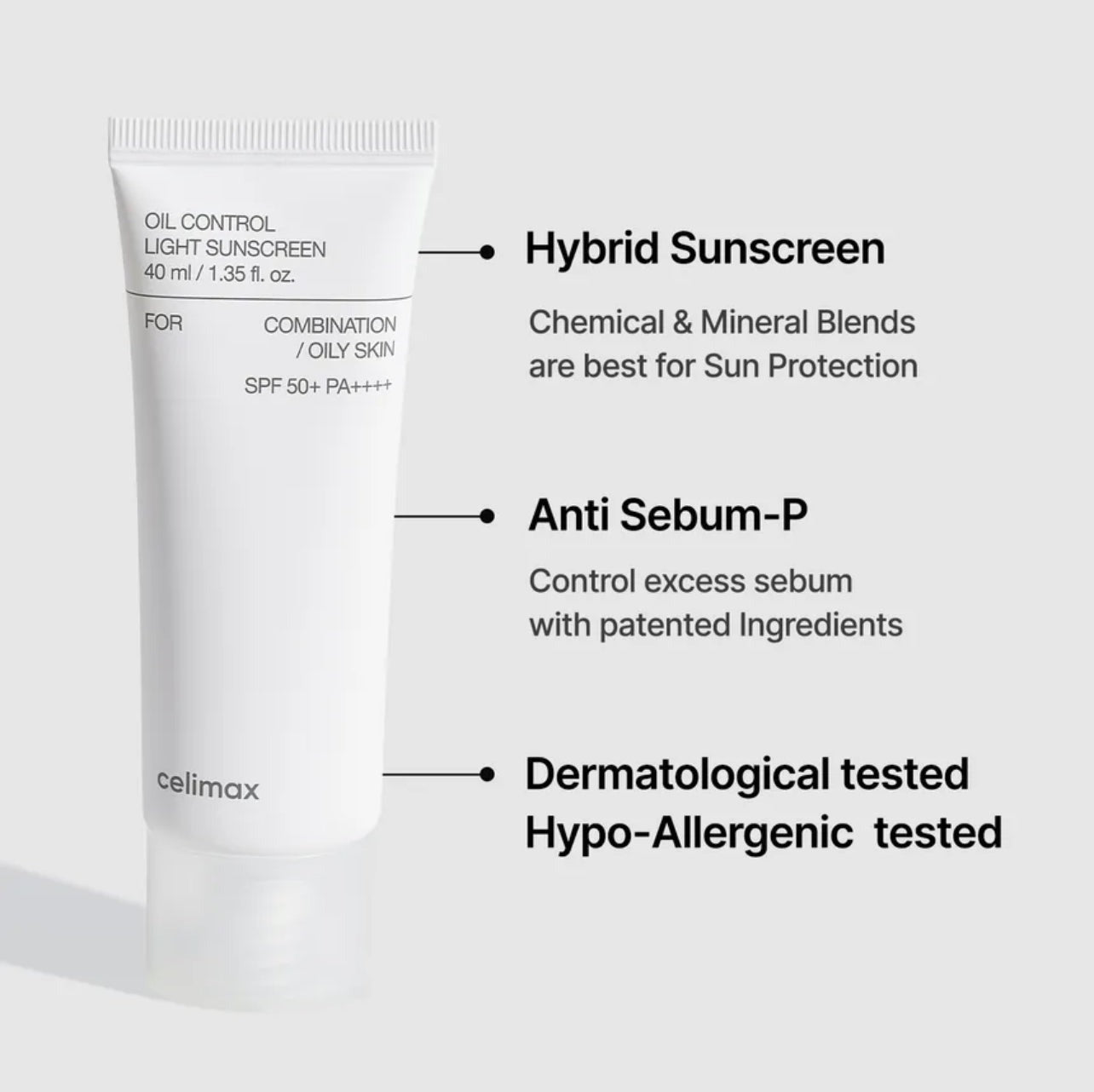 CELIMAX Oil Control Light Sunscreen 40ml