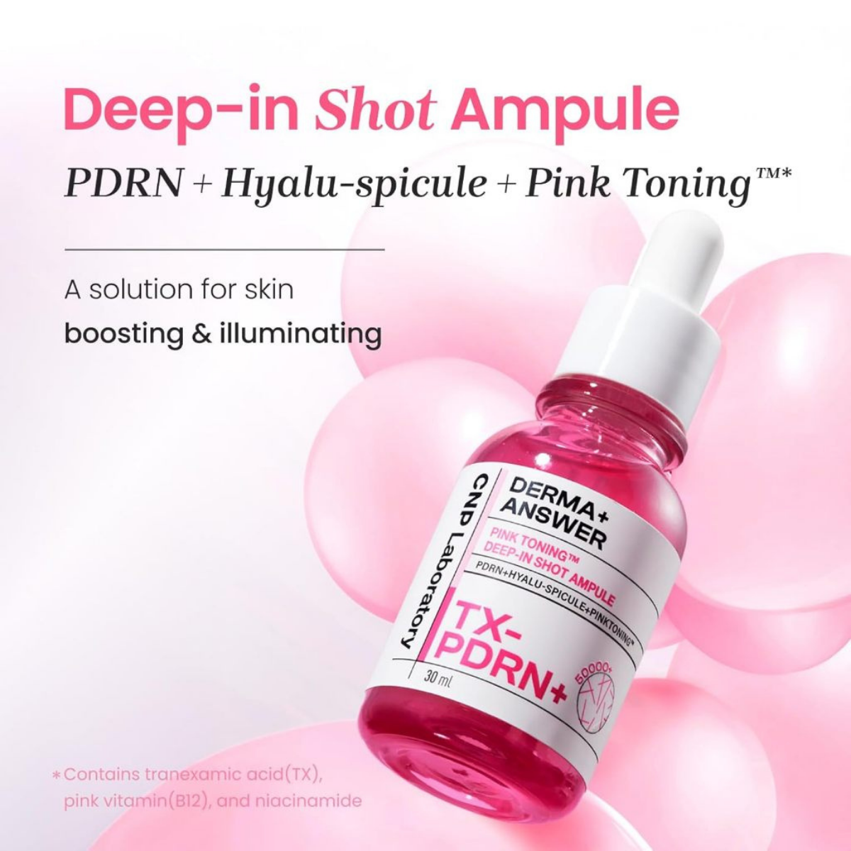 CNP Laboratory Derma Answer Pink Toning Deep In Shot Ampule TX-PDRN 30ml