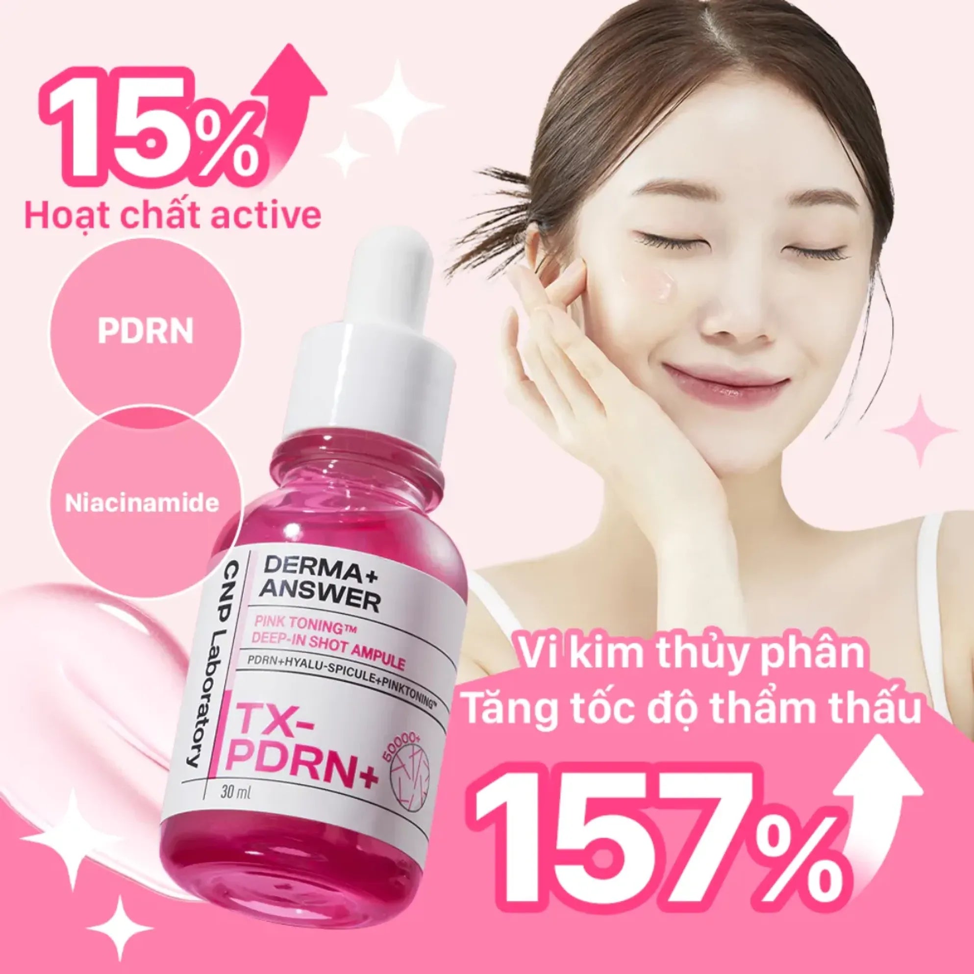 CNP Laboratory Derma Answer Pink Toning Deep In Shot Ampule TX-PDRN 30ml