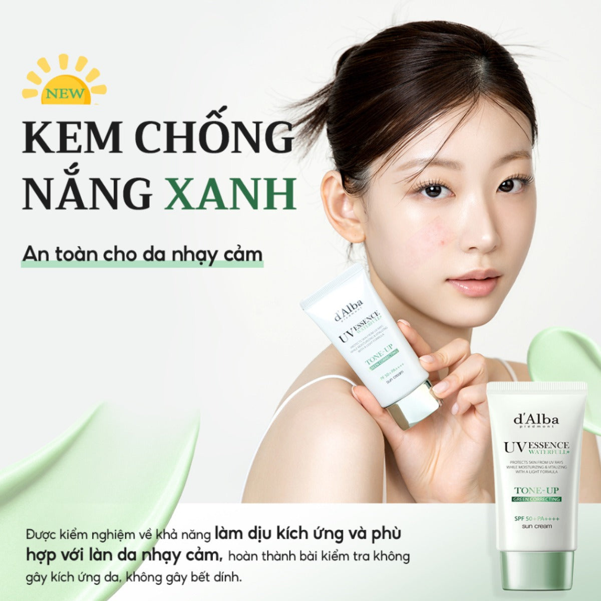 D'ALBA Waterfull MILD Essence Sun Cream SPF50+ PA++++ 50ml