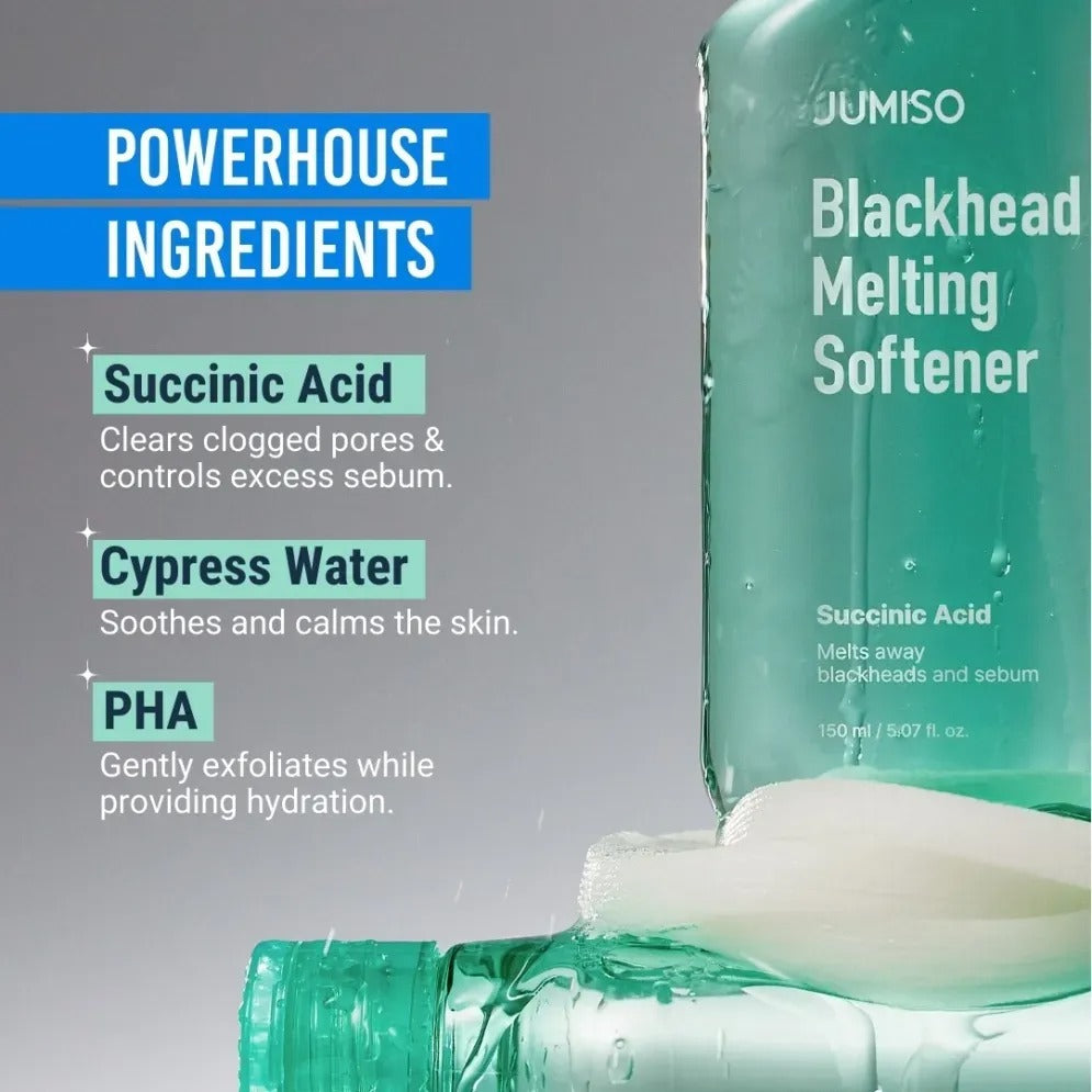 JUMISO Blackhead Melting Softener 150ml + Cotton Pad(40 pads) + Cotton Swab