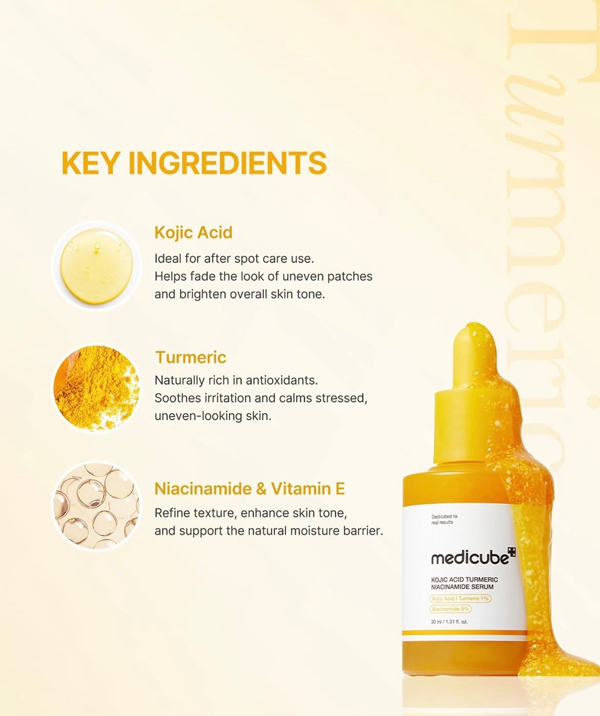 MEDICUBE Kojic Acid Turmeric Niacinamide Serum 30ml