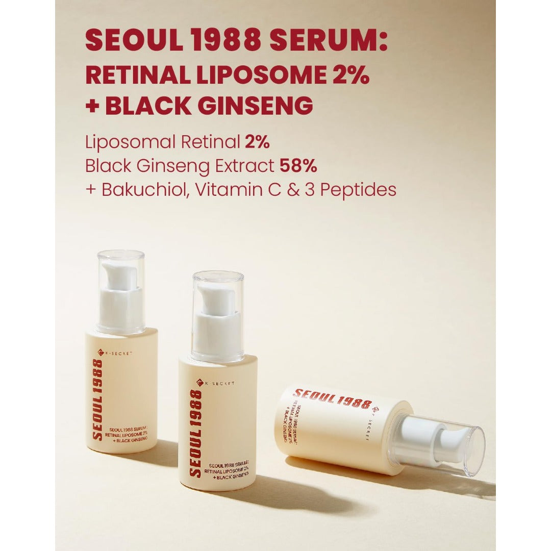 KSECRET SEOUL 1988 Serum : Retinal Liposome 2% + Black Ginseng 30ml