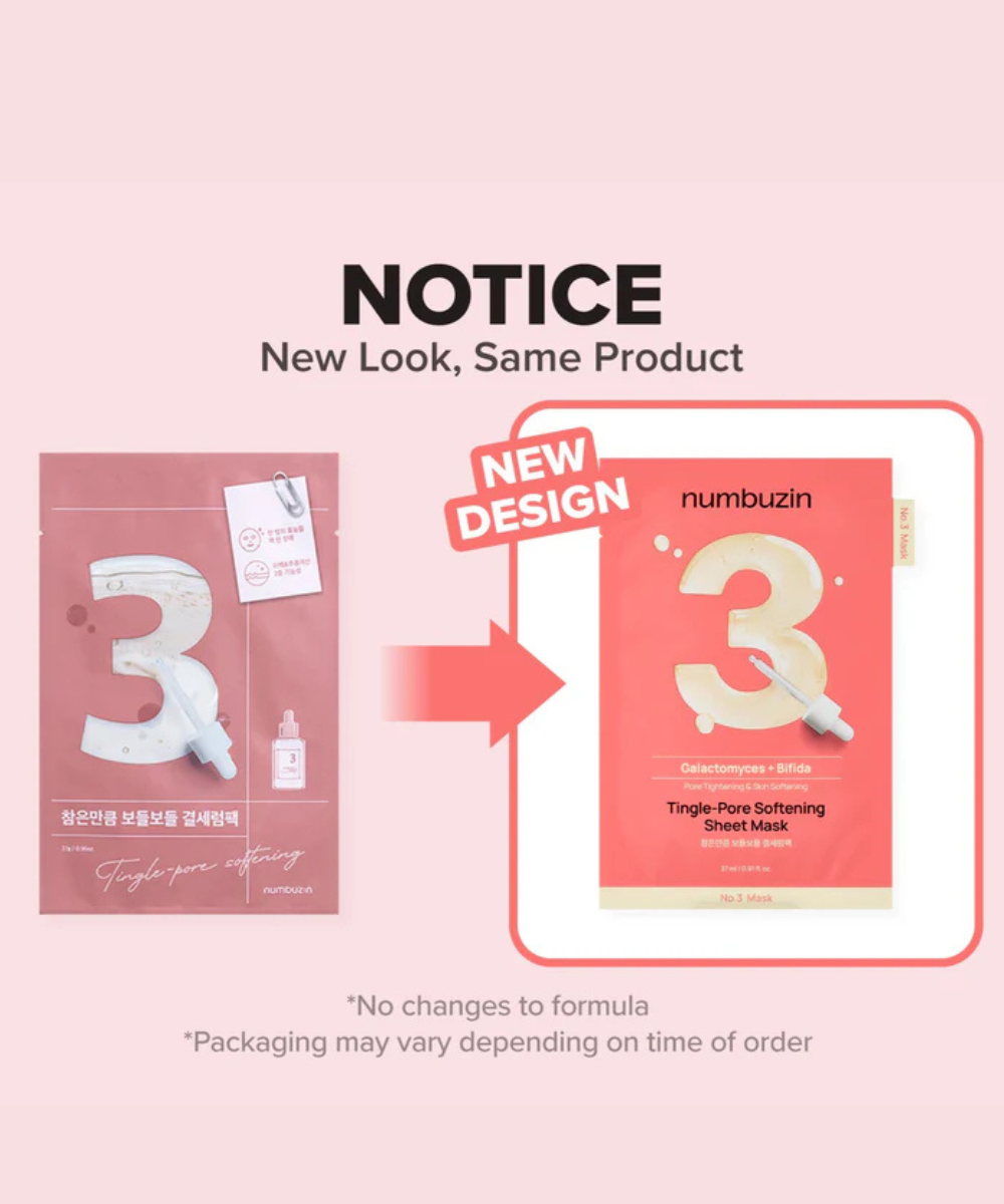 NUMBUZIN Tingle-Pore Softening Sheet Mask No.3