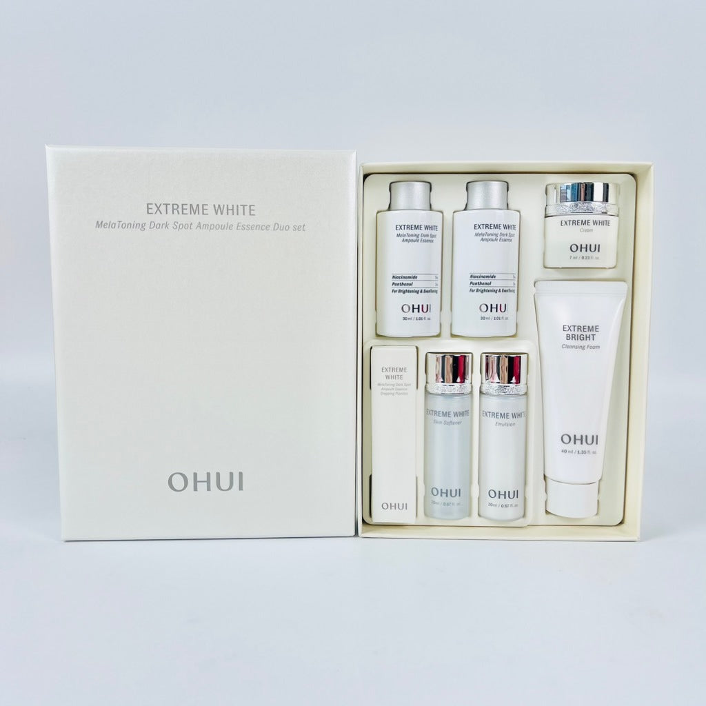 OHUI Extreme White Melatoning Dark Spot Ampoule Essence Duo Set