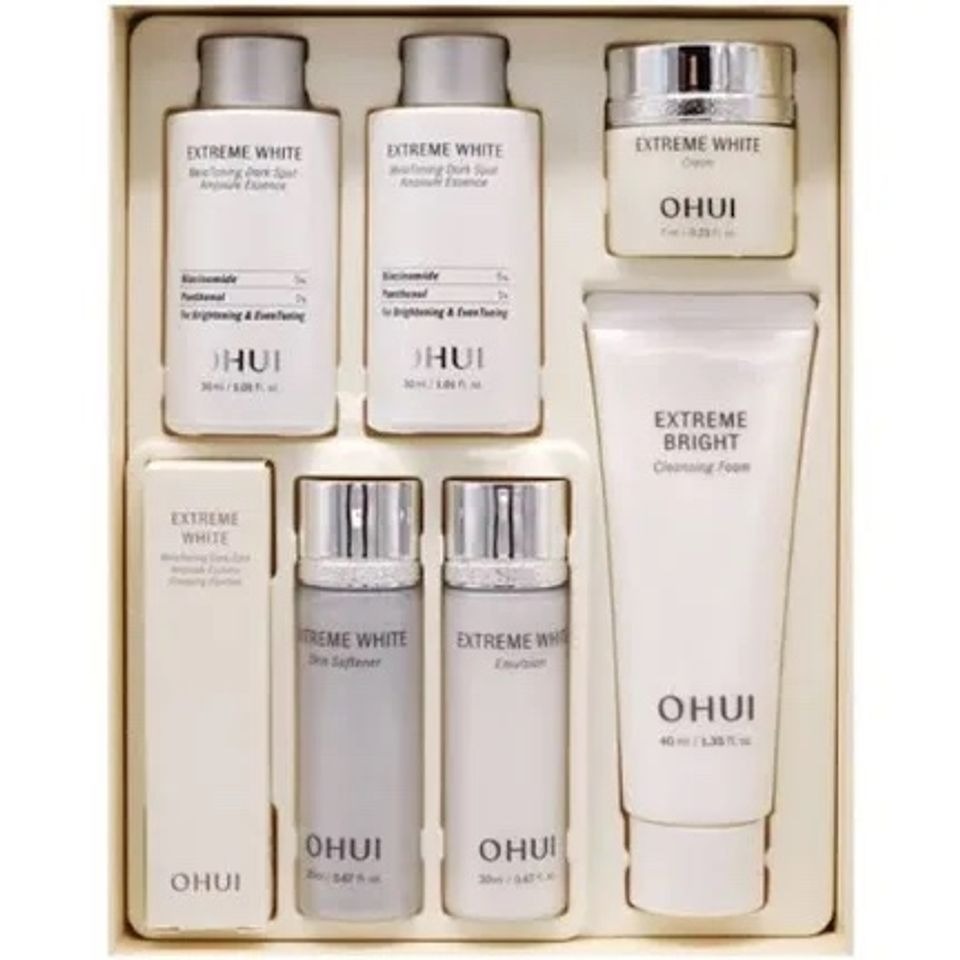 OHUI Extreme White Melatoning Dark Spot Ampoule Essence Duo Set
