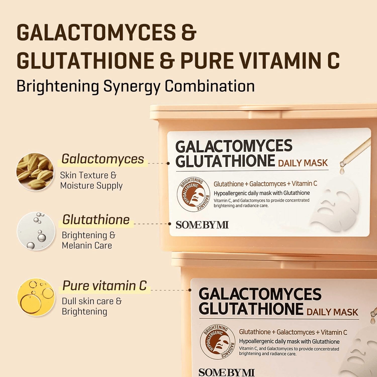 SOME BY MI Galactomyces Glutathione Daily Mask 30 Sheets