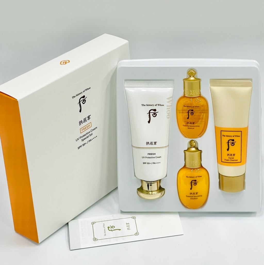 THE HISTORY OF WHOO Gongjinhyang FRESH UV Protective Cream Special Set SPF50+/PA++++