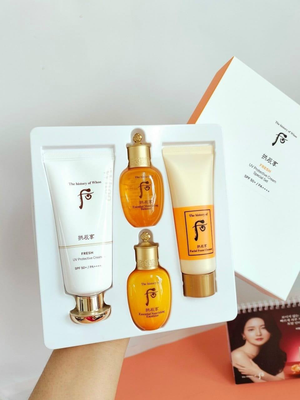 THE HISTORY OF WHOO Gongjinhyang FRESH UV Protective Cream Special Set SPF50+/PA++++