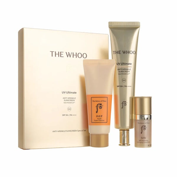 THE WHOO UV Ultimate Anti-wrinkle Sunscreen NAD Power Special Set