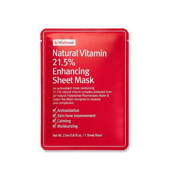 BY WISHTREND Natural Vitamin 21.5 Enhancing Sheet Mask 23ml 