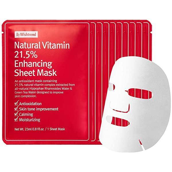 BY WISHTREND Natural Vitamin 21.5 Enhancing Sheet Mask 23ml