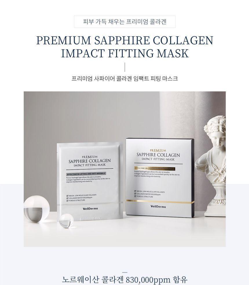 WELLDERMA Premium Sapphire Collagen Impact Fitting Mask 